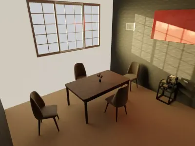 Special chair and room design 3D model