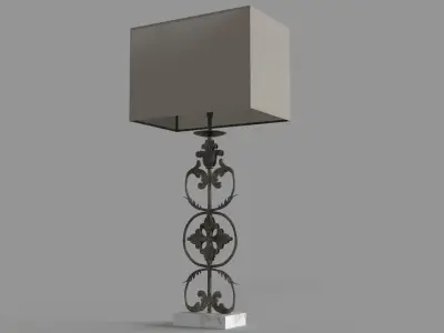 Uttermost Gerosa Distressed Aged Bronze Table Lamp 3D model