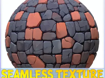 Stylized Stone Floor Seamless Texture Texture 11