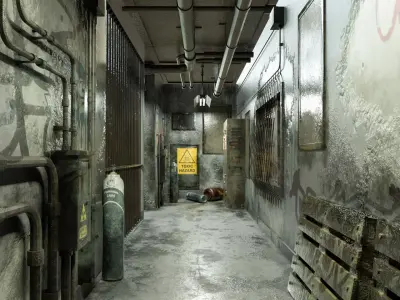 Old Prison Cell 1 Low-poly 3D model