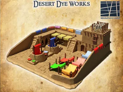 Desert Dye Works - Tabletop Terrain - 28 MM 3D print model