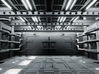 Industrial Showroom Low-poly 3D model