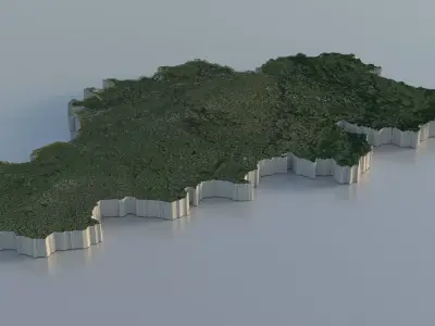 Belgium Country Terrain 3D model