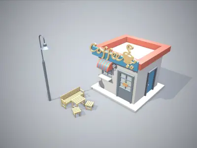 Coffee - Low Poly Assets Low-poly 3D model Low-poly 3D model