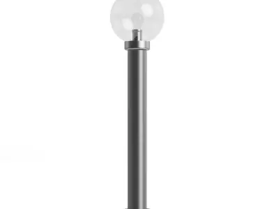 Round Exterior Standing Lamp 3D Model 3D model