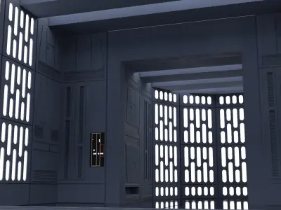 Set 1a - Death Star Vader vs Obi-Wan 1-12 scale Blackseries 3D print model