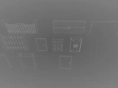 Door Pack Low-poly 3D model