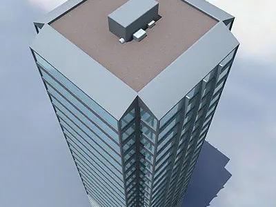 Glass Office Building 3D model