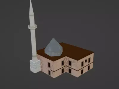 Karatay Madrasah Isa Mosque Semsi Tebrizi Mosque Pack Low-poly 3D model