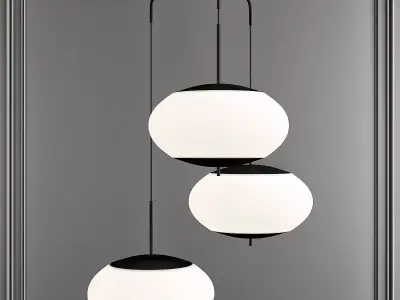 Bolete Chandelier Low-poly 3D model
