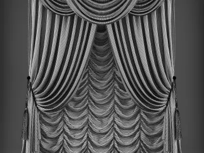 Curtain 3D model 333 Low-poly 3D model