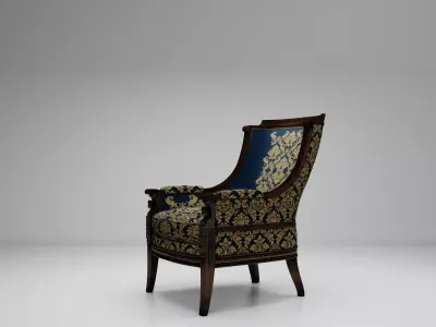 Louis XVI royal style armchair 3D print model