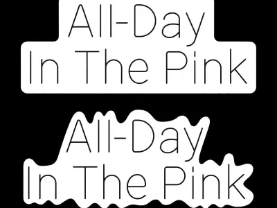 All Day In The Pink Neon Sign 3D model