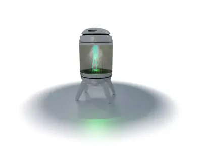 Solarpunk Futuristic City Eco centric Asset Pack Low-poly 3D model