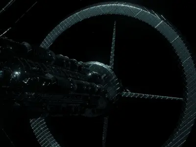 Sci-Fi Space Ship 3D model Low-poly 3D model