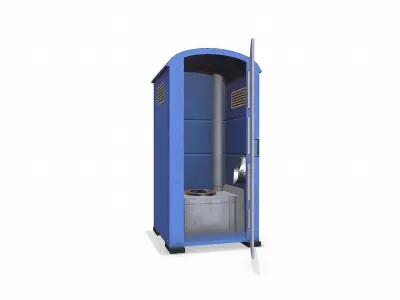 Old Portable Toilet Low-poly PBR Low-poly 3D model
