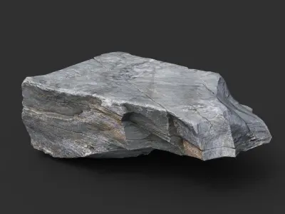 Gray Casual Rock Photogrammetry 220706 - Ultra HD 16K Textures Low-poly 3D model