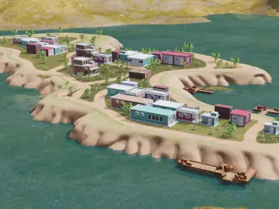 Island Settlement 3D model