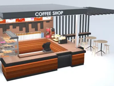 Stall Coffee 3D model