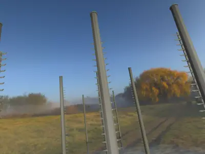 Concrete Pole with Ladder - Object 050 Low-poly 3D model