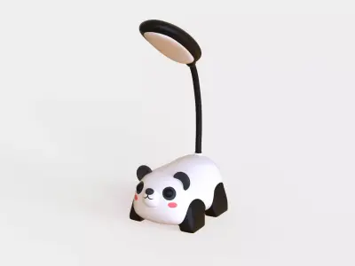 Panda Desk Lamp Low-poly 3D model