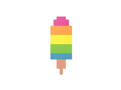 Voxel Ice Cream v1 001 Low-poly 3D model
