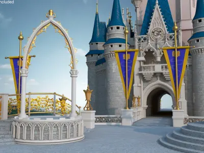  Floating Fantasy Disneyland Cinderella Castle 