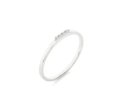 Light Minimalist Diamond Ring 3D print model