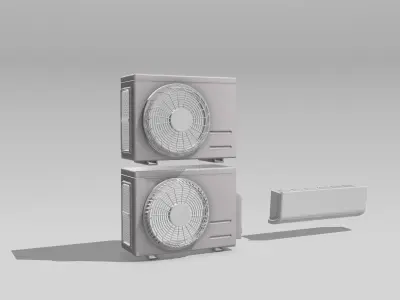 Diorama Air Conditioner Units AC sets 3D print model