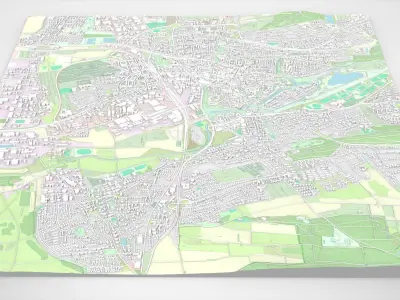Cityscape Hildesheim Germany 3D model