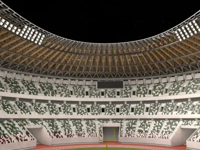 American Football Stadium 3D model order