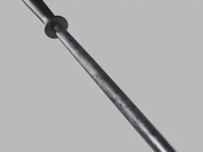Honing Rod Low-poly 3D model