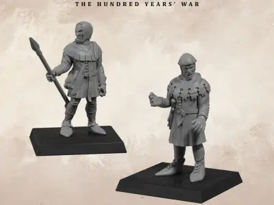 Mediaval giant crossbow war machine 14th century 3D print model