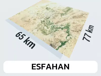 Esfahan Iran City Landscape 3D Model 3D model