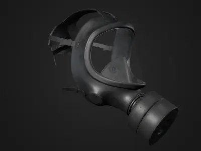 Gas Mask Low-poly 3D model