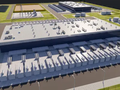 Data Center Area 3D model