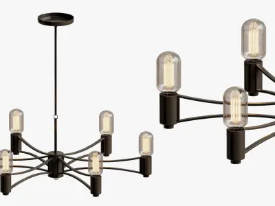 CHANDELIER LOFT DROPLET CHANDELIER 6 3D model