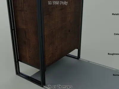 Shelf Manchester Door Low-poly 3D model