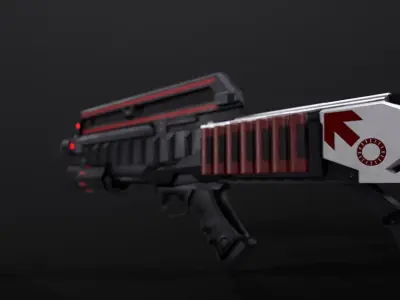 Sci-Fi Weapon - Demon Hunter  Low-poly 3D model