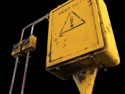 3D Fuse Box model Low-poly 3D model