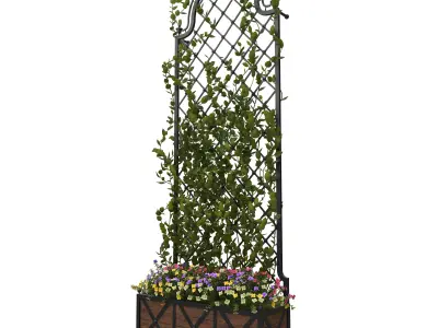 Pergola with flowers 3D model