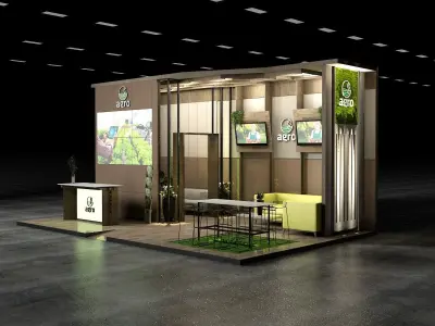 exhibition trade show stand 3D model