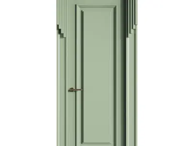 Modern entrance door 48 3D model