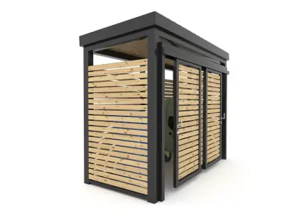 Rubbish Bin Store 3D model