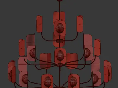 mmlampadari Leaf Chandelier 3 Tier 3D model