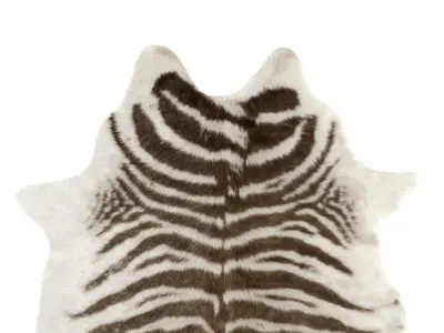 Zebra Animal Print Indoor Rug 3D model