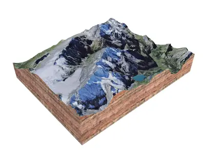 Doldenhorn Alps Switzerland 3D model