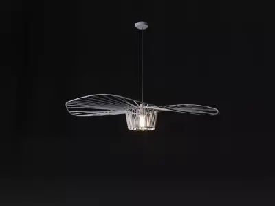Straw Hat Lamp 3D model