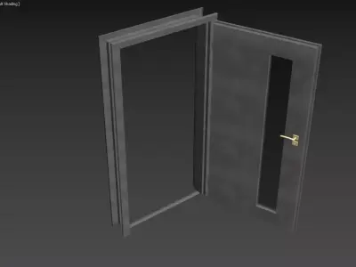 PVC Door Game-Ready 3D Model Low-poly 3D model