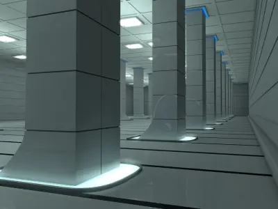 Sci Fi Warehouse 3D model